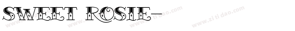 Sweet Rosie字体转换